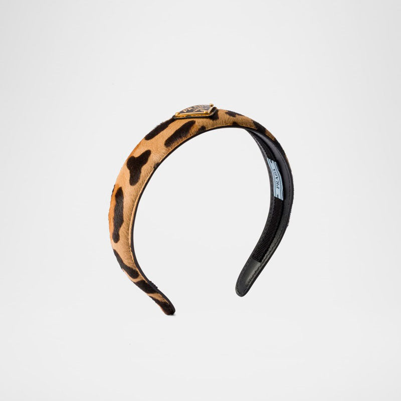 Faixa de Cabelo de bezerro com estampa de leopardo - Mercado de Luxo - O Maior E-Commerce de Bens, Produtos e Serviços de Luxo do Brasil.