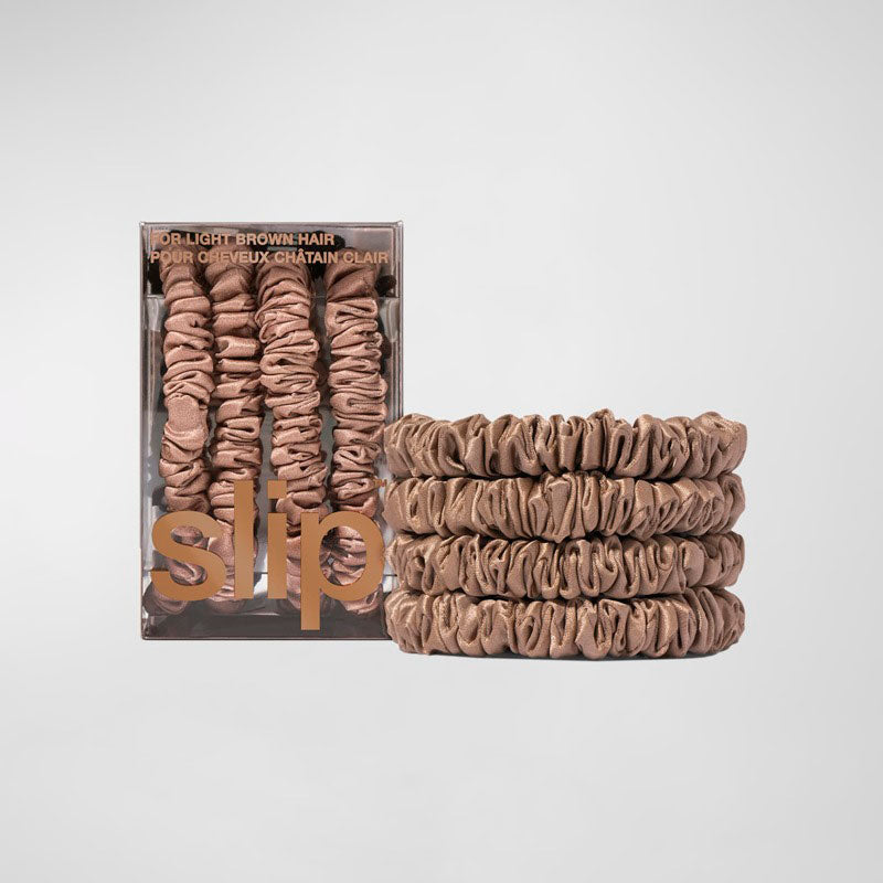 Conjunto de scrunchies skinny sortidos Pure Silk Back to Basics conjunto 4 unid - Mercado de Luxo - O Maior E-Commerce de Bens, Produtos e Serviços de Luxo do Brasil.