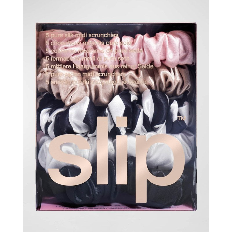 Conjunto de 5 xuxinhas midi de seda pura - Mercado de Luxo - O Maior E-Commerce de Bens, Produtos e Serviços de Luxo do Brasil.