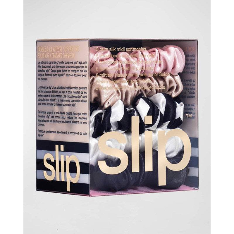 Conjunto de 5 xuxinhas midi de seda pura - Mercado de Luxo - O Maior E-Commerce de Bens, Produtos e Serviços de Luxo do Brasil.