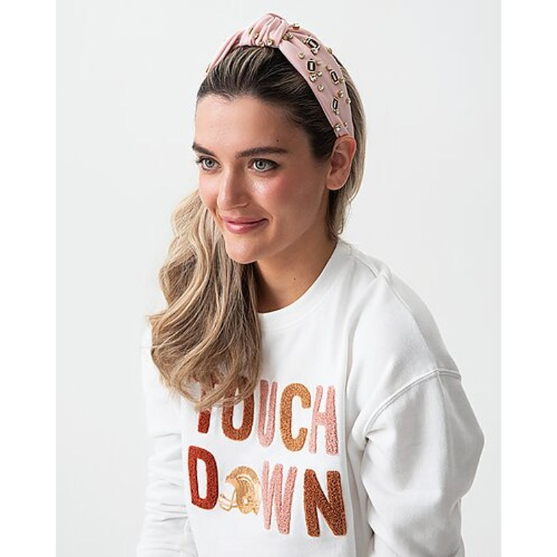 Faixa de cabeça com nó e pingentes para o dia do jogo - Mercado de Luxo - O Maior E-Commerce de Bens, Produtos e Serviços de Luxo do Brasil.