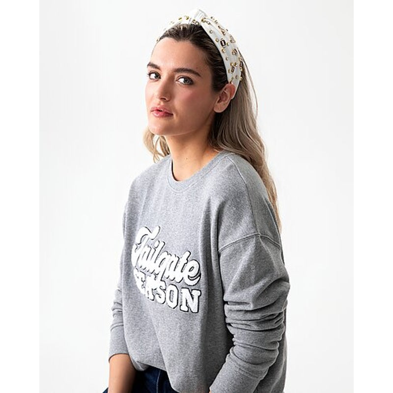 Faixa de cabeça com nó e pingentes para o dia do jogo - Mercado de Luxo - O Maior E-Commerce de Bens, Produtos e Serviços de Luxo do Brasil.