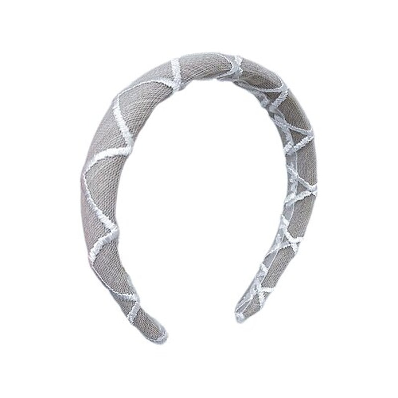 Faixa de cabeça de linho e renda Ashlyn - Mercado de Luxo - O Maior E-Commerce de Bens, Produtos e Serviços de Luxo do Brasil.