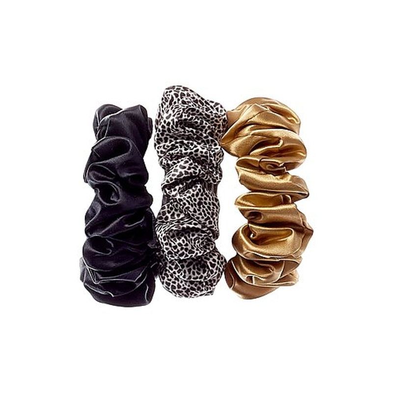 Scrunchies grandes de seda pura unissex - leopardo misto - Mercado de Luxo - O Maior E-Commerce de Bens, Produtos e Serviços de Luxo do Brasil.