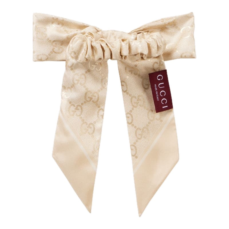 Scrunchie de laço de seda GG - Mercado de Luxo - O Maior E-Commerce de Bens, Produtos e Serviços de Luxo do Brasil.