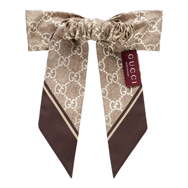 Scrunchie de laço de seda GG - Mercado de Luxo - O Maior E-Commerce de Bens, Produtos e Serviços de Luxo do Brasil.