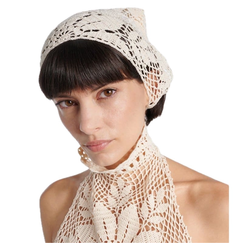 Faixa de Cabeça Algodão e Crochê - Mercado de Luxo - O Maior E-Commerce de Bens, Produtos e Serviços de Luxo do Brasil.