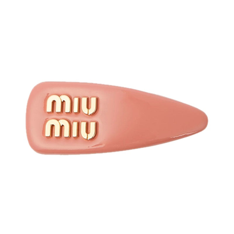 Grampo de Cabelo de couro envernizado com logotipo - Mercado de Luxo - O Maior E-Commerce de Bens, Produtos e Serviços de Luxo do Brasil.