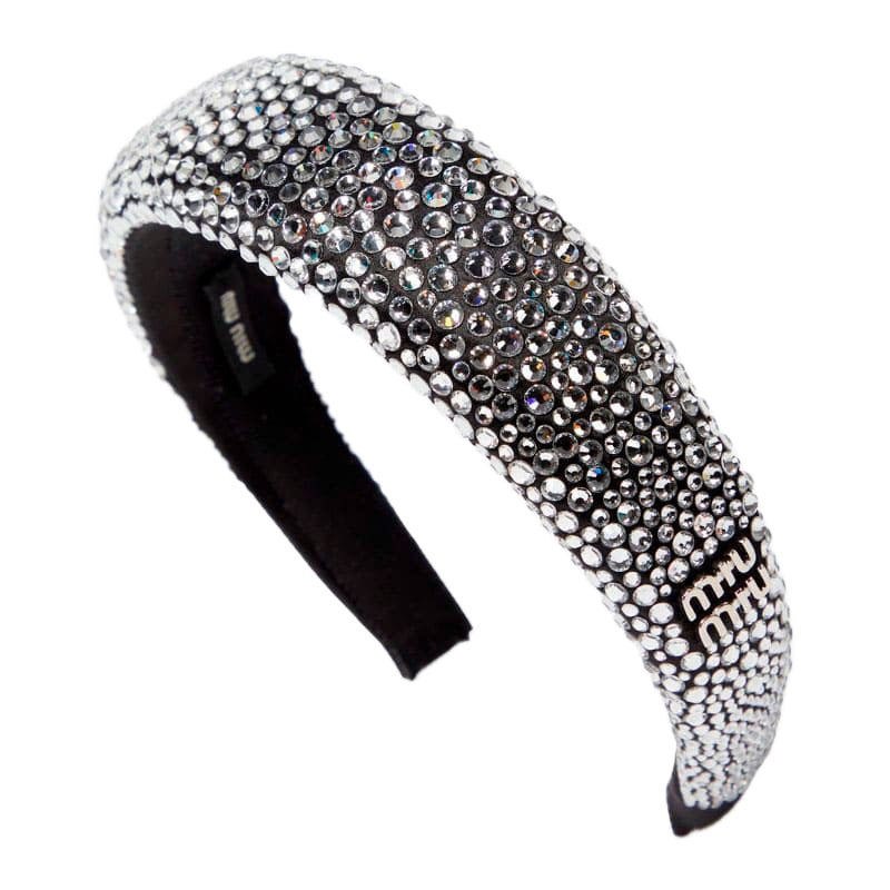 Faixa de Cabeça com logotipo embelezado com cristais - Mercado de Luxo - O Maior E-Commerce de Bens, Produtos e Serviços de Luxo do Brasil.