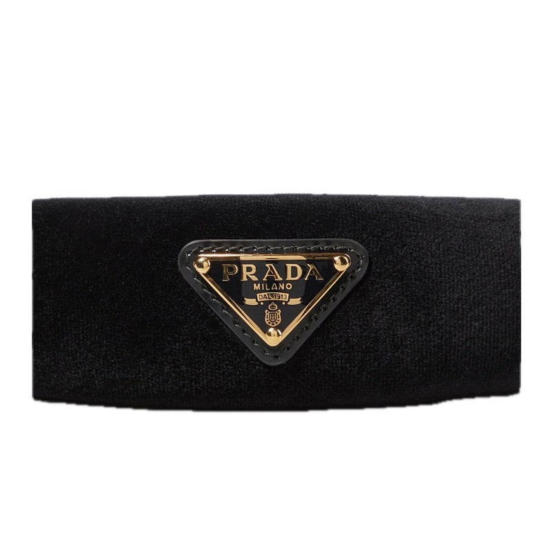 Faixa de Cabeça de veludo com logotipo - Mercado de Luxo - O Maior E-Commerce de Bens, Produtos e Serviços de Luxo do Brasil.