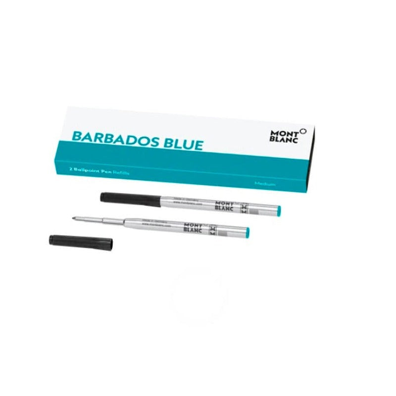 Refil Esferográfica 2 unid - Ponta Média - Azul Barbados
