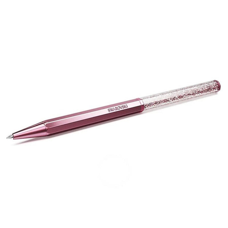 Caneta Esferográfica Pink Lacquered Octagon Shape Crystalline