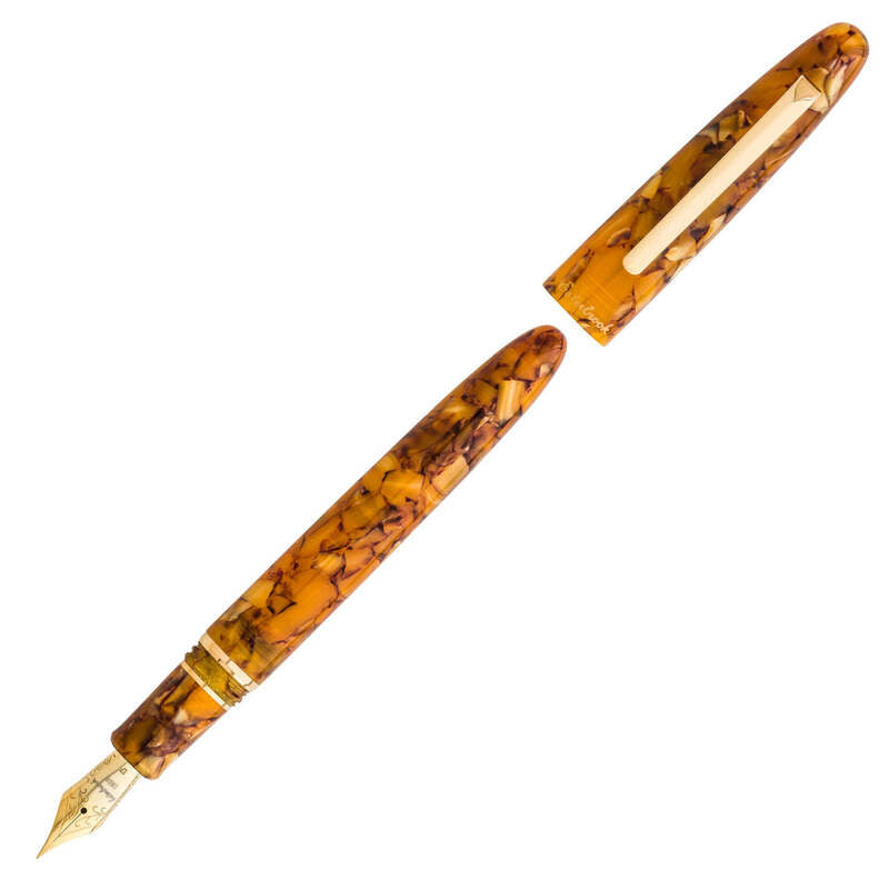 Caneta Tinteiro Bundle Set Tan - Honeycomb Estie Gold