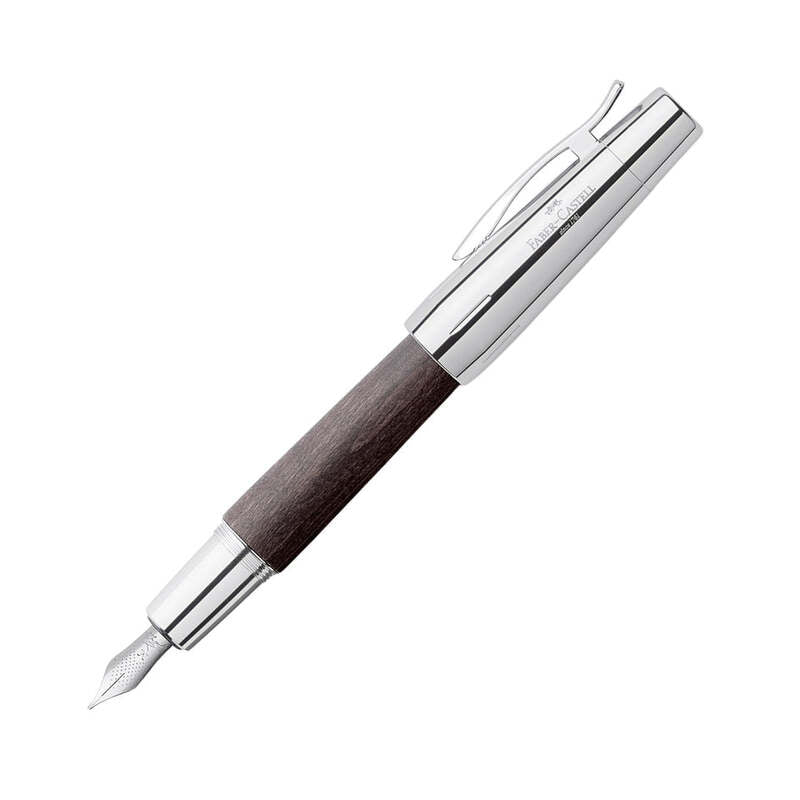 Caneta Tinteiro E-Motion Wood & Polished Chrome