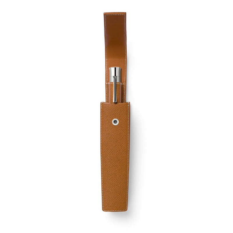 Porta Caneta Cognac Sliding Epsom Pen of the Year para 1 unid