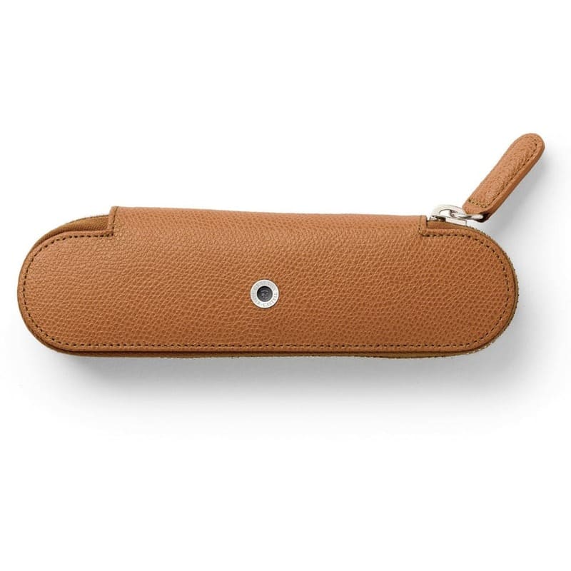 Porta Caneta Cognac Zipper Epsom para 2 unid - Mercado de Luxo - O Maior E-Commerce de Bens, Produtos e Serviços de Luxo do Brasil.