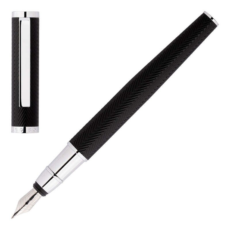 Caneta Tinteiro Formation Herringbone Chrome