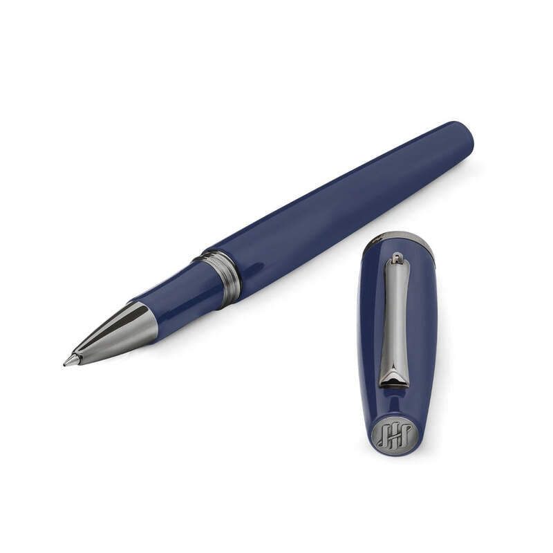 Caneta RollerBall Manager Navy Ruthenium - Mercado de Luxo - O Maior E-Commerce de Bens, Produtos e Serviços de Luxo do Brasil.