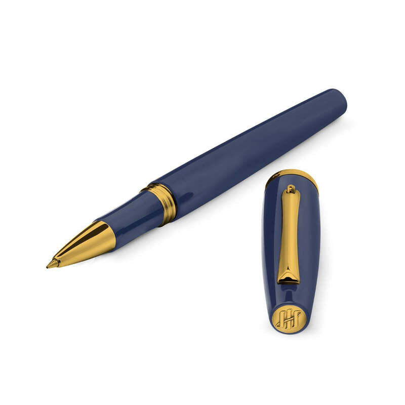 Caneta RollerBall Manager Navy Gold - Mercado de Luxo - O Maior E-Commerce de Bens, Produtos e Serviços de Luxo do Brasil.