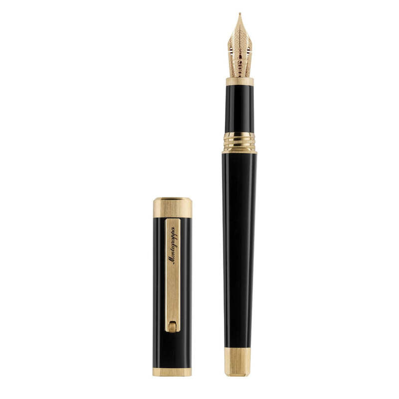 Caneta Tinteiro Quattro Gold IP - Ouro 14k Flex