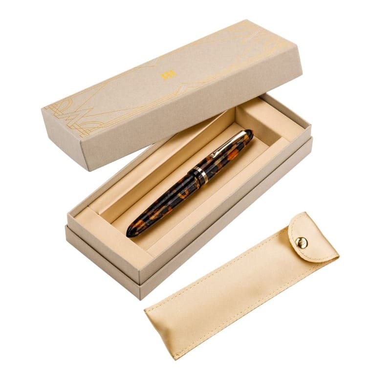 Caneta Tinteiro Venetia Havana Amber - Ouro 14k Flex - Mercado de Luxo - O Maior E-Commerce de Bens, Produtos e Serviços de Luxo do Brasil.