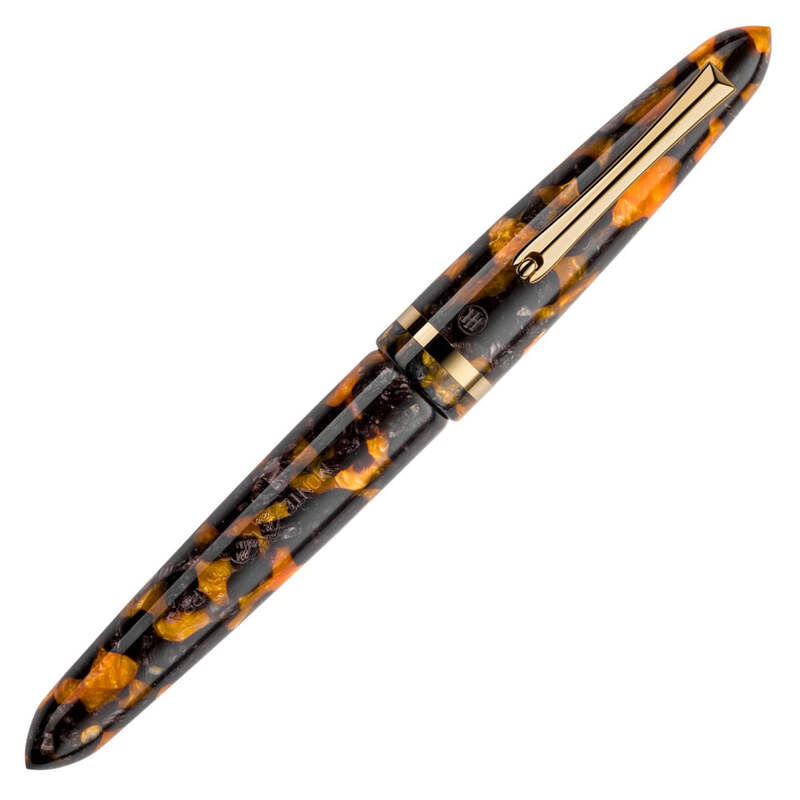 Caneta Tinteiro Venetia Havana Amber - Ouro 14k Flex - Mercado de Luxo - O Maior E-Commerce de Bens, Produtos e Serviços de Luxo do Brasil.