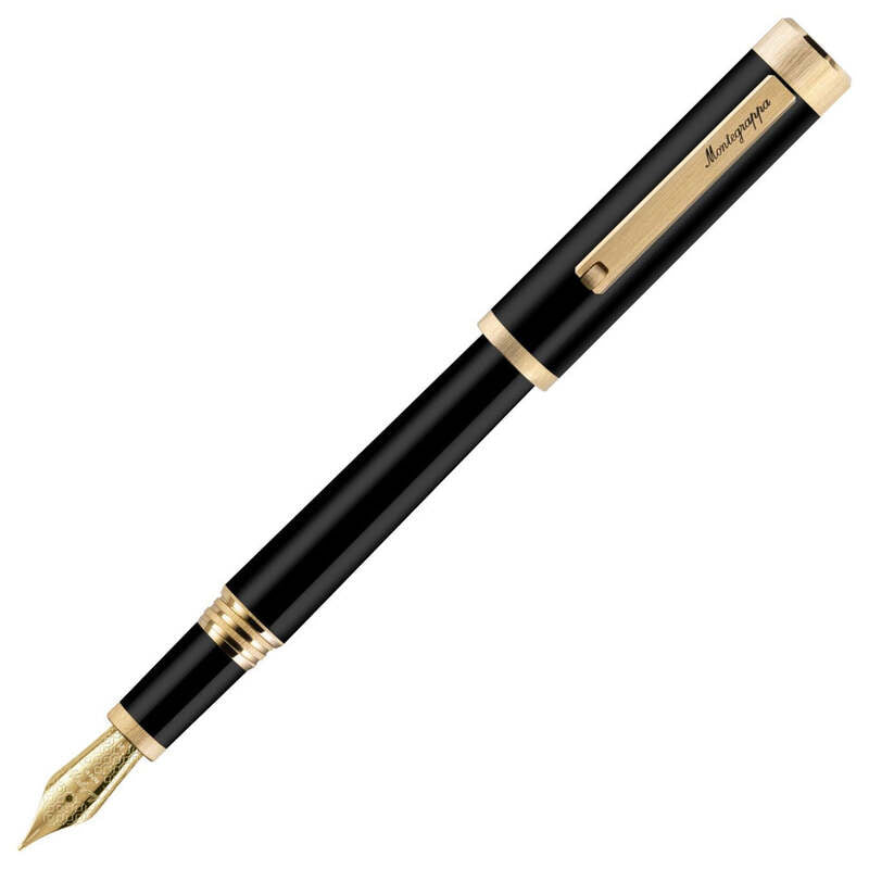 Caneta Tinteiro Zero Gold IP Steel