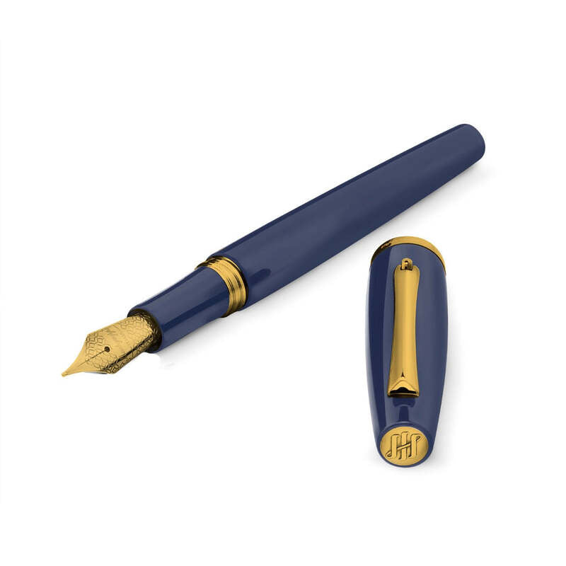 Caneta Tinteiro Manager Navy Gold - Mercado de Luxo - O Maior E-Commerce de Bens, Produtos e Serviços de Luxo do Brasil.