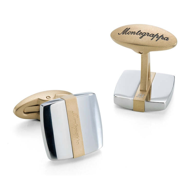 Abotoaduras Quadro Stainless Steel & Gold 