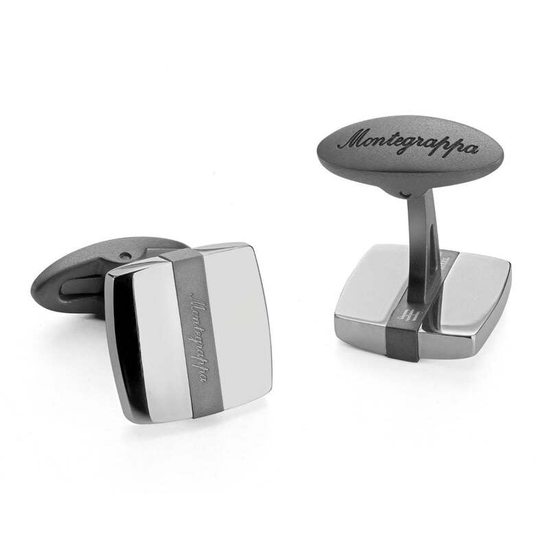 Abotoaduras Quadro Stainless Steel & Gunmetal 
