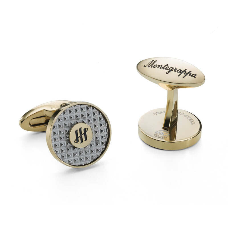 Abotoaduras Clou Ambigram Stainless Steel & Gold 