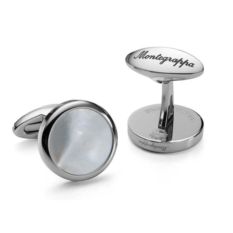 Abotoaduras Classico Stainless Steel & Mother of Pearl 