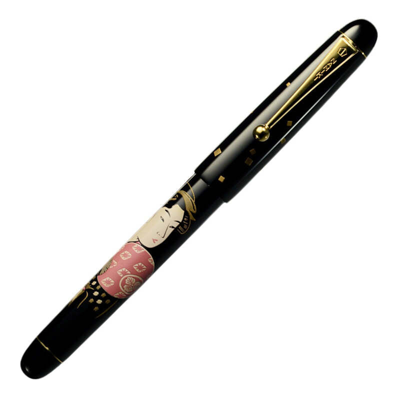 Caneta Tinteiro Nippon Art Ukiyo-e Ohisa Takshima "Geisha & Art of Fan"