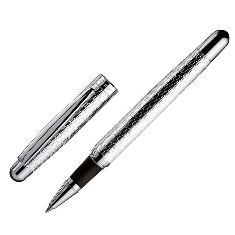 Caneta RollerBall Design 02 Sterling Honeycomb Guilloche