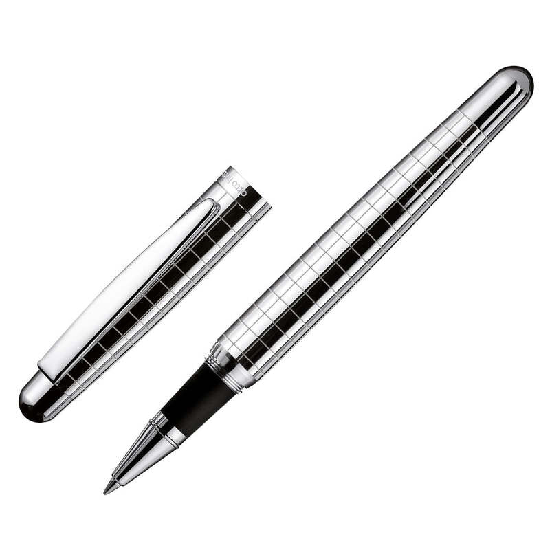 Caneta RollerBall Design 02 Sterling Rectangulare Guilloche
