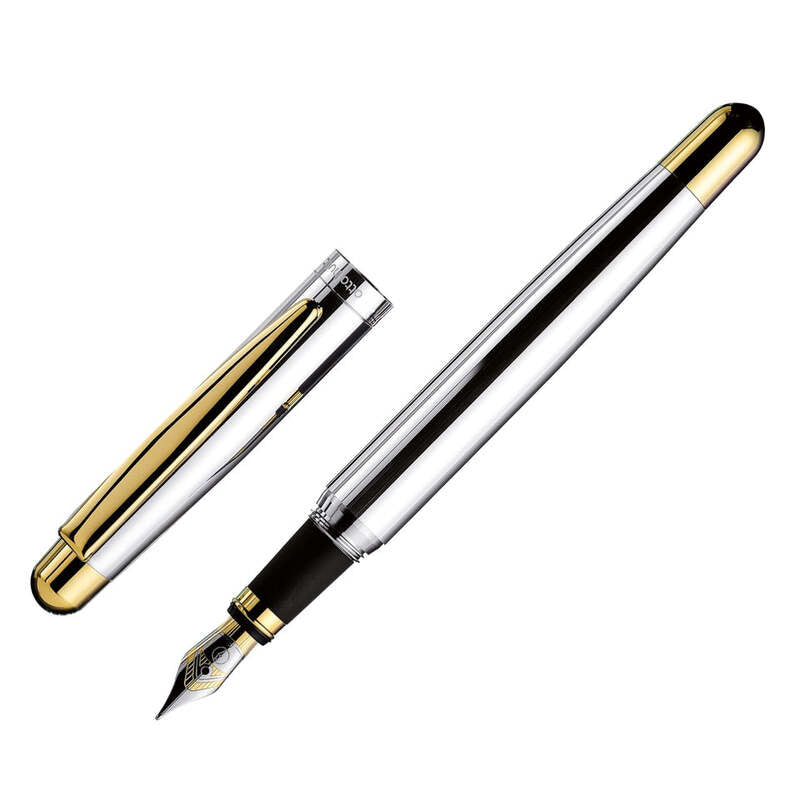 Caneta Tinteiro Design 02 Sterling Gold Shine