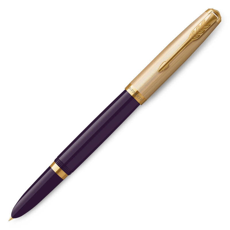 Caneta Tinteiro 51 Deluxe Plum G.C. Ouro 18k