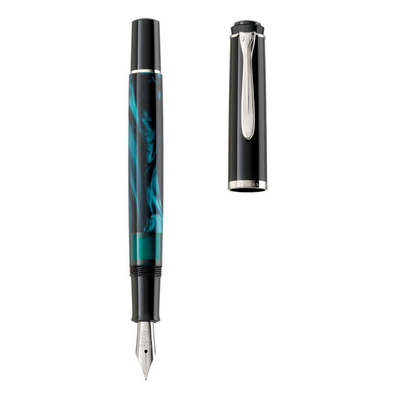 Caneta Tinteiro Classic M205 Petrol Marbled - Edição Especial 2021 - Mercado de Luxo - O Maior E-Commerce de Bens, Produtos e Serviços de Luxo do Brasil.