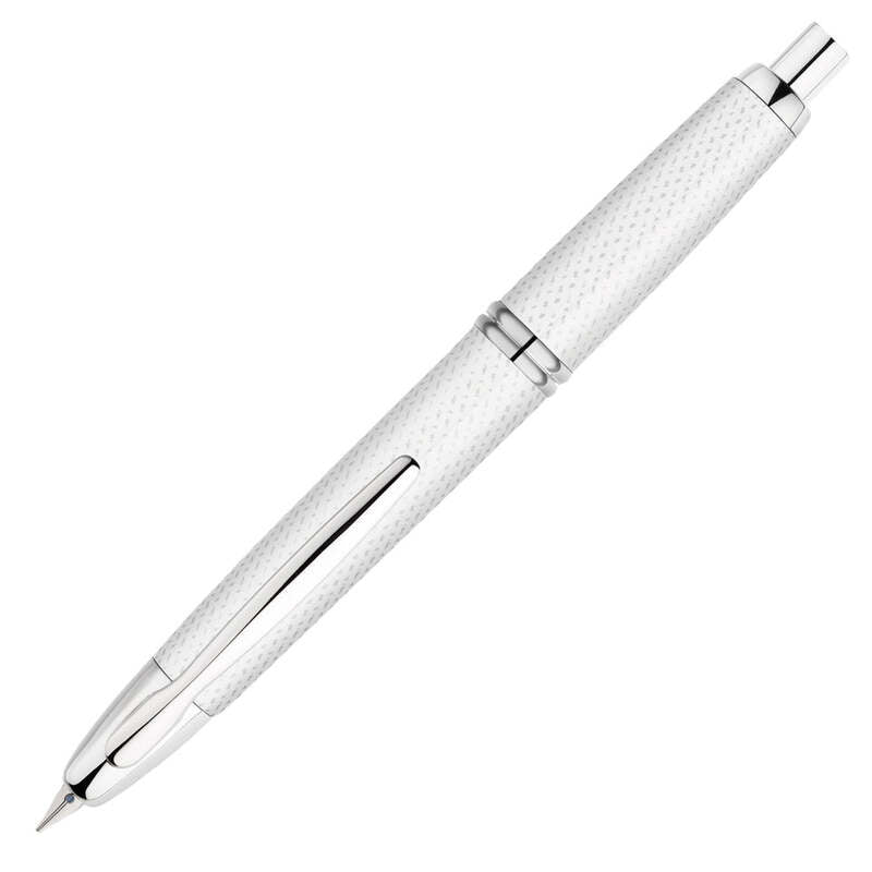 Caneta Tinteiro Capless Rhodium Graphite Ouro 18k