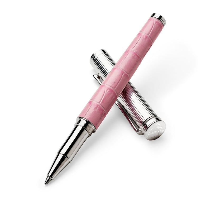 Caneta RollerBall Croc-Embossed Leather London