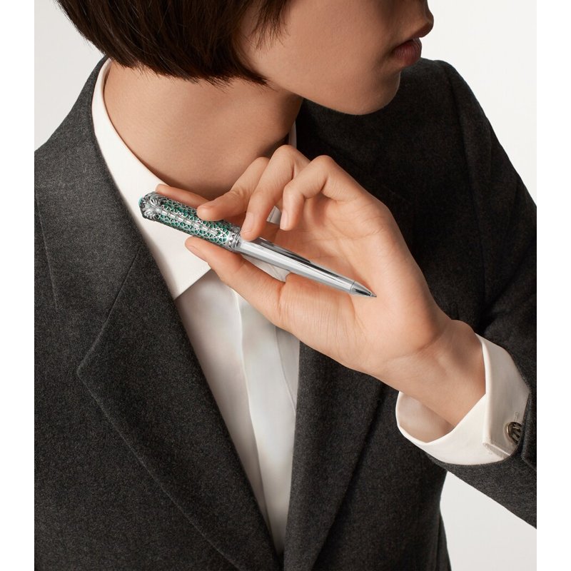 Caneta Esferográfica Sterling Silver, Turquoise and Mother-Of-Pearl Palm Tree - Mercado de Luxo - O Maior E-Commerce de Bens, Produtos e Serviços de Luxo do Brasil.