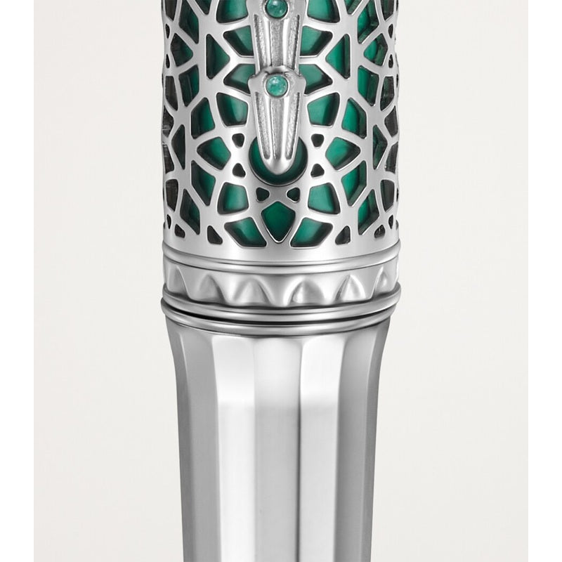 Caneta Esferográfica Sterling Silver, Turquoise and Mother-Of-Pearl Palm Tree - Mercado de Luxo - O Maior E-Commerce de Bens, Produtos e Serviços de Luxo do Brasil.