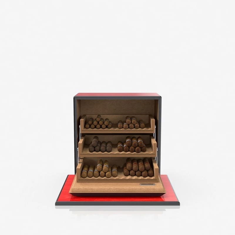 Umidor Sycamore Laca Vermelha - Mercado de Luxo - O Maior E-Commerce de Bens, Produtos e Serviços de Luxo do Brasil.