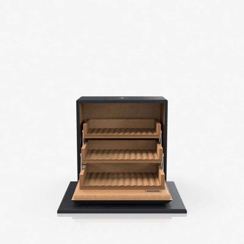 Umidor Shagreen Preto GL - Mercado de Luxo - O Maior E-Commerce de Bens, Produtos e Serviços de Luxo do Brasil.