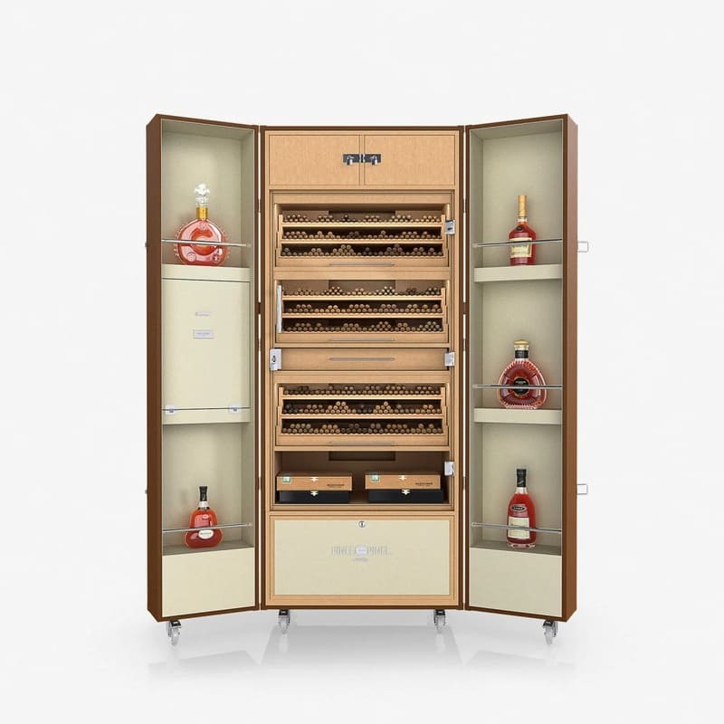 Umidor Ultimate Trunk Calfskin Marrom com Dourado e Interior Marfim - Mercado de Luxo - O Maior E-Commerce de Bens, Produtos e Serviços de Luxo do Brasil.