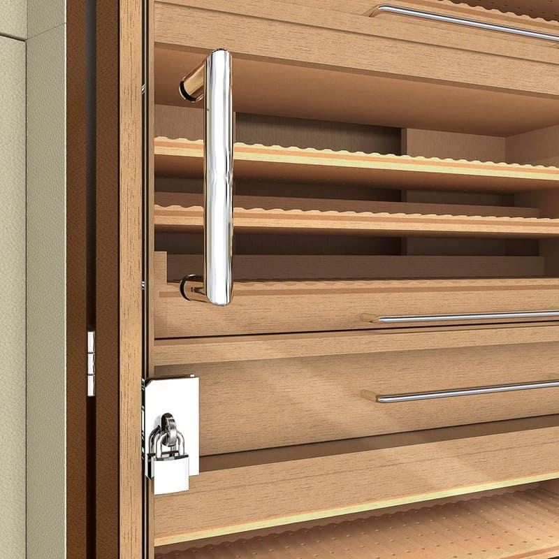 Umidor Ultimate Trunk Calfskin Marrom com Dourado e Interior Marfim - Mercado de Luxo - O Maior E-Commerce de Bens, Produtos e Serviços de Luxo do Brasil.