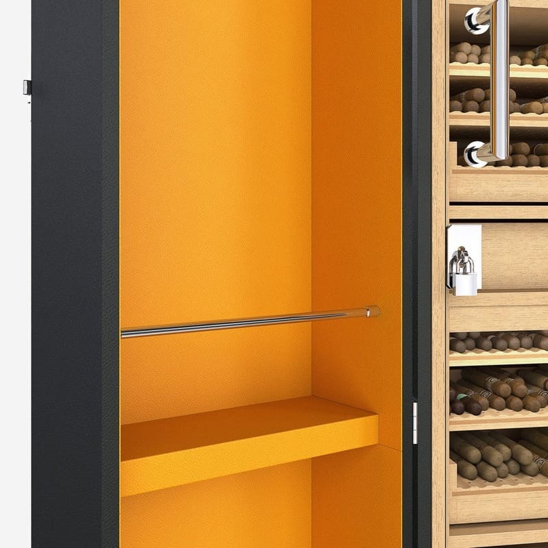 Umidor Baby Trunk Leather Marrom e Interior Laranja - Mercado de Luxo - O Maior E-Commerce de Bens, Produtos e Serviços de Luxo do Brasil.