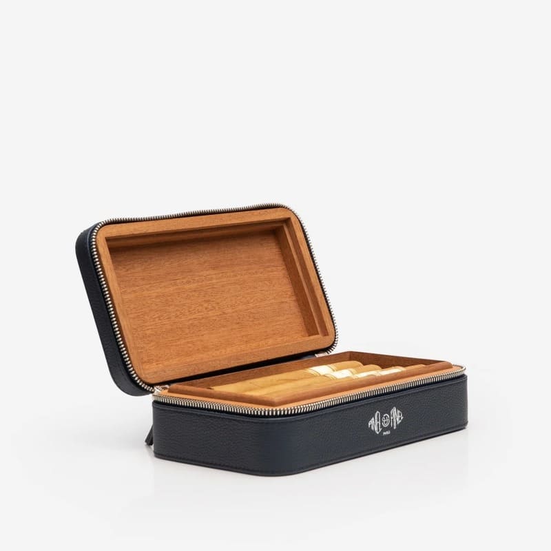 Umidor Boîte à Cigares Pappy Boyington Toile Enduite Azul - Mercado de Luxo - O Maior E-Commerce de Bens, Produtos e Serviços de Luxo do Brasil.