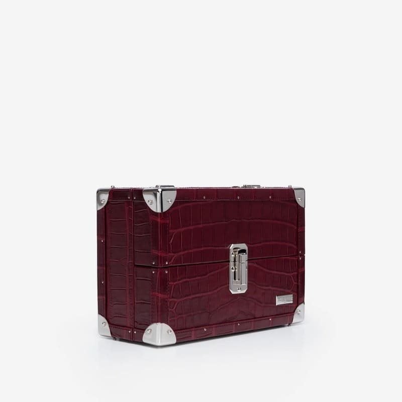 Umidor Cave à Cigares Mini Malle Crocodile Vermelho - Mercado de Luxo - O Maior E-Commerce de Bens, Produtos e Serviços de Luxo do Brasil.