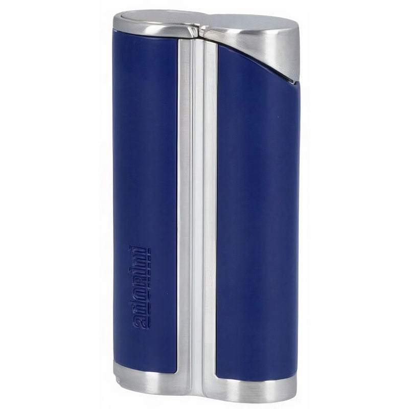 Isqueiro Single Jet Curve Azul / Prata Acetinado incl. Cigar Punch - Mercado de Luxo - O Maior E-Commerce de Bens, Produtos e Serviços de Luxo do Brasil.